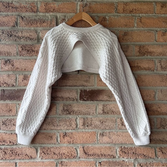 H&M | Cream knit two piece set body con dress and sweater knife skirt set - Picture 7 of 9